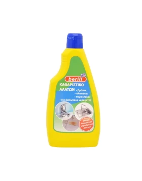 Καθαριστικό αλάτων και σκουριάς berill® για μπάνια, βρύσες, πλακάκια, πορσελάνες και ανοξείδωτους νεροχύτες